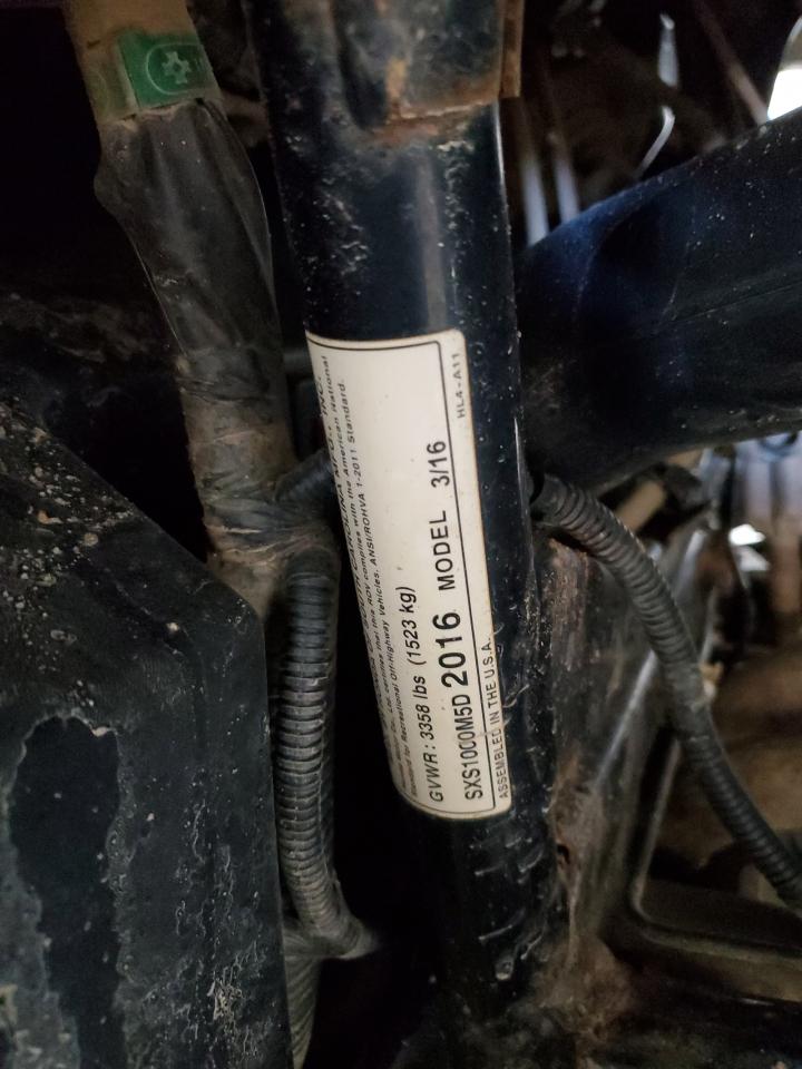 Lot #3257329767 2016 HONDA SXS1000 M5