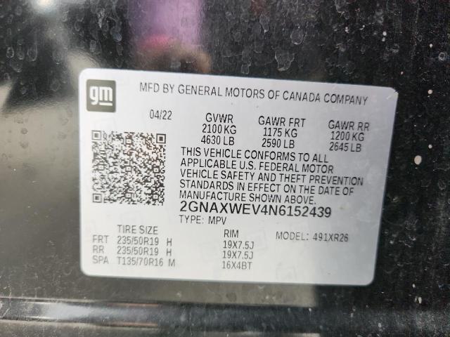 2022 CHEVROLET EQUINOX RS #3304309937
