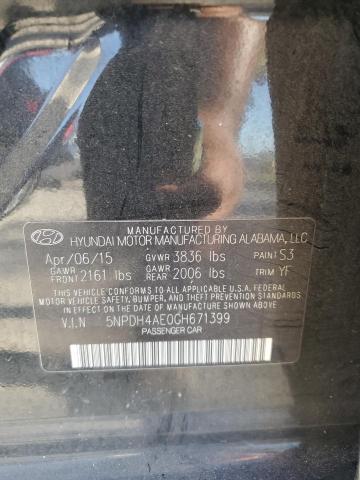 2016 HYUNDAI ELANTRA SE 5NPDH4AE0GH671399