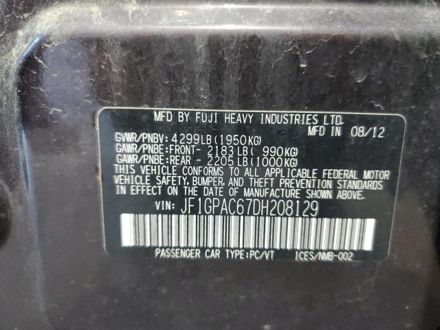 2013 SUBARU IMPREZA PR #3284035795