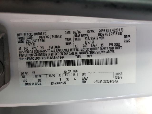 2017 FORD ESCAPE S #3317060010