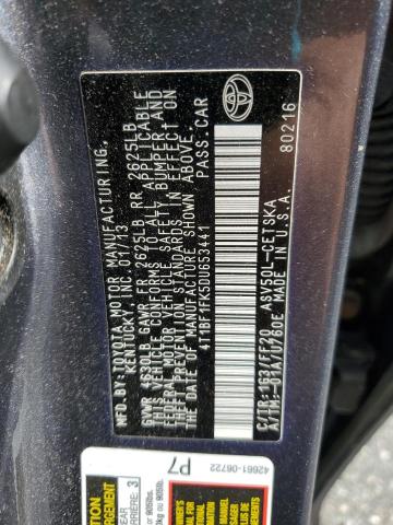 2013 TOYOTA CAMRY L - 4T1BF1FK5DU653441