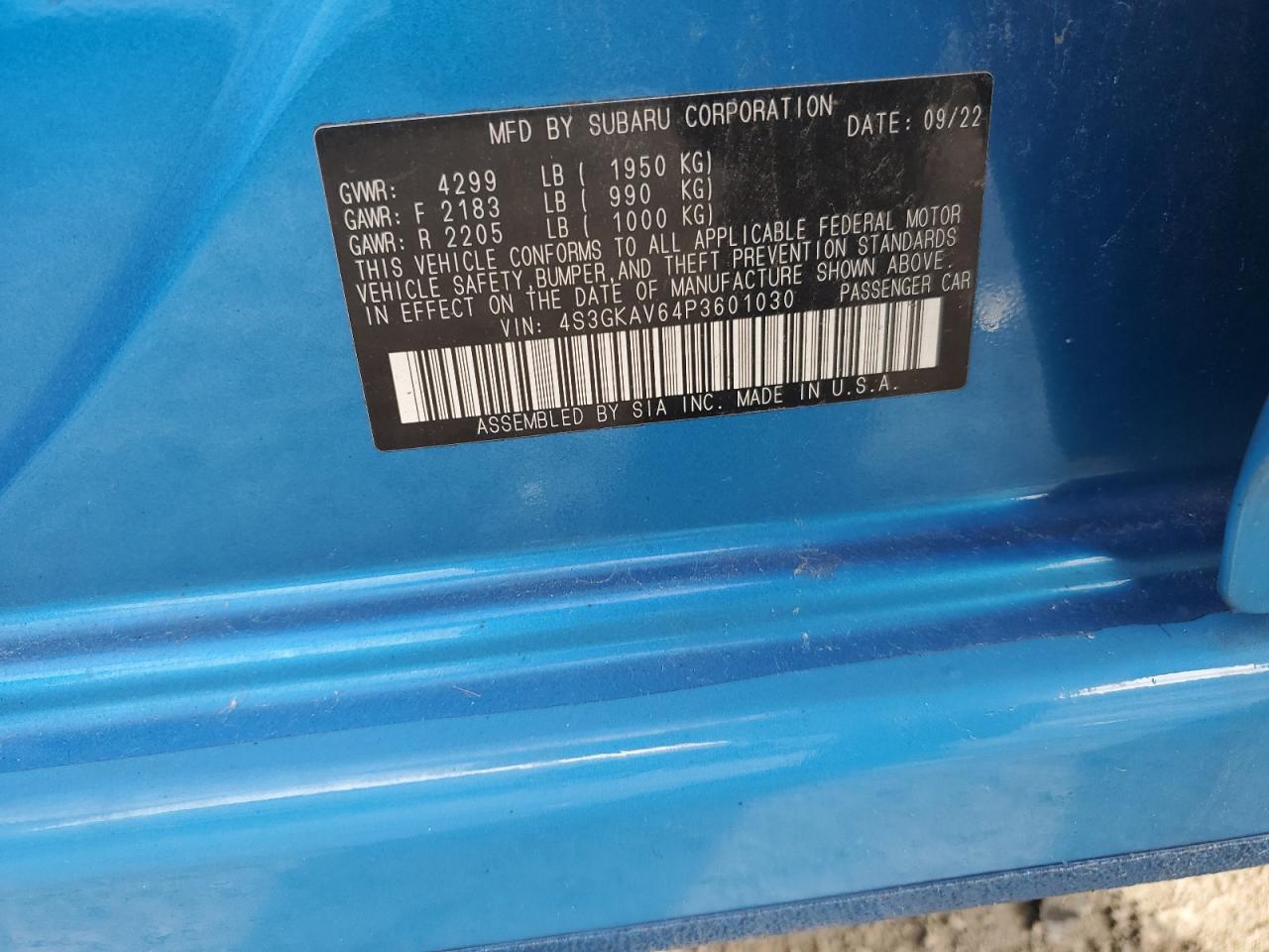 SUBARU IMPREZA PREMIUM