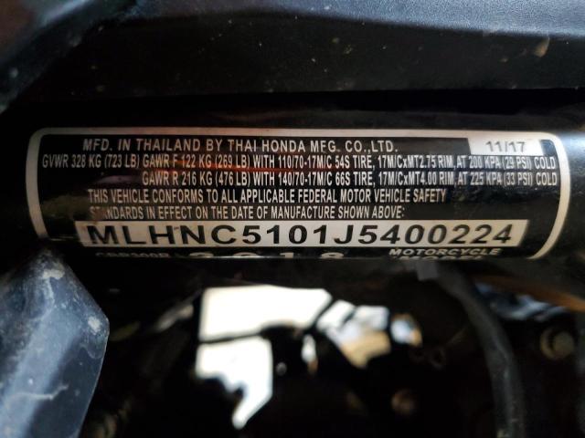 2018 HONDA CBR300 R MLHNC5101J5400224