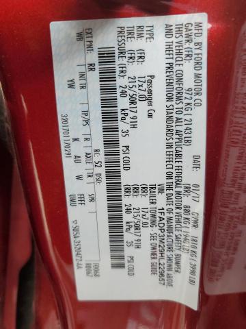 2017 FORD FOCUS SEL - 1FADP3M29HL229657