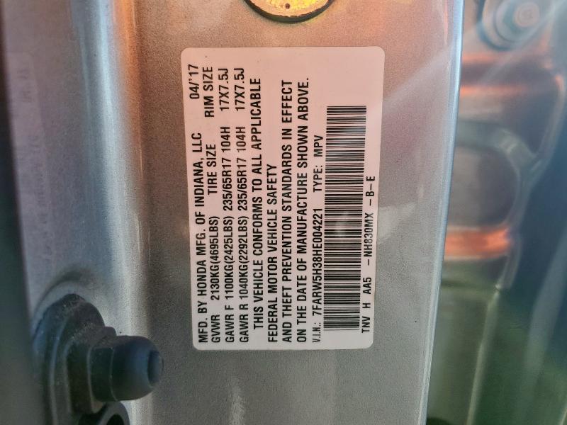 2017 HONDA CR-V LX - 7FARW5H38HE004221