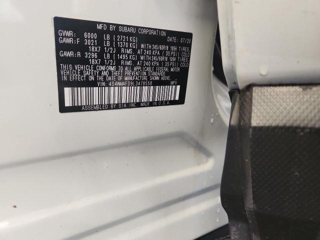 2020 SUBARU ASCENT PRE - 4S4WMAFD9L3478558