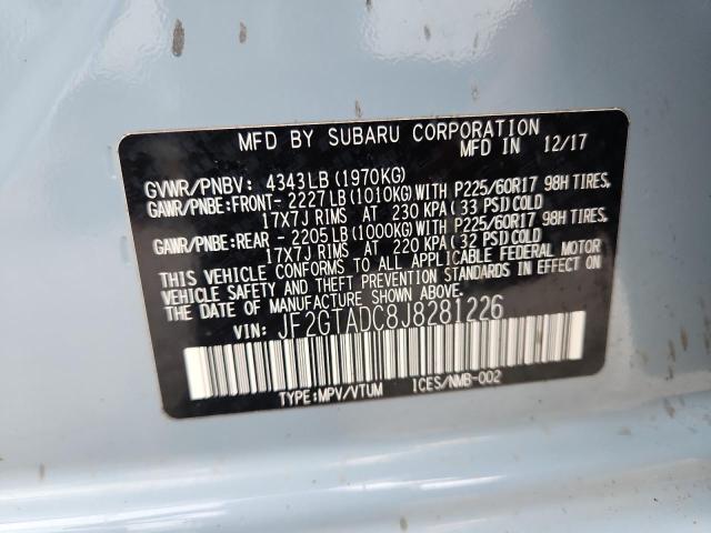 2018 SUBARU CROSSTREK PREMIUM JF2GTADC8J8281226