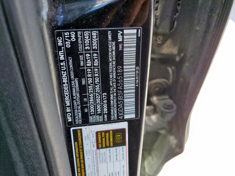 2015 MERCEDES-BENZ ML 350 4JGDA5JB5FA565189