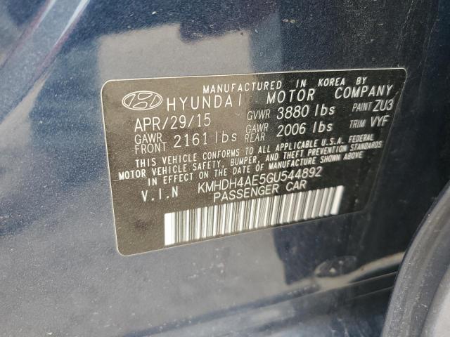 2016 HYUNDAI ELANTRA SE - KMHDH4AE5GU544892