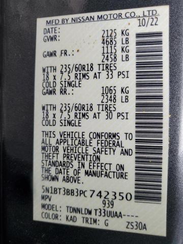 2023 NISSAN ROGUE SV - 5N1BT3BB3PC742350