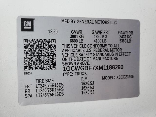 2021 CHEVROLET EXPRESS #3297003814