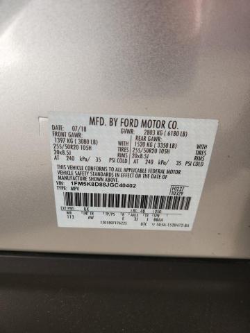 2018 FORD EXPLORER X - 1FM5K8D88JGC40402