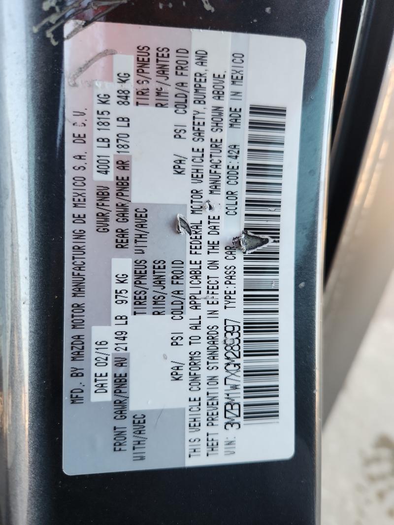 2016 MAZDA 3 TOURING - 3MZBM1W7XGM289397