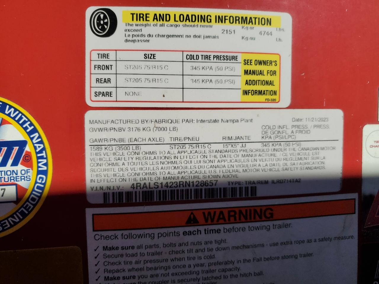 Lot #3258927813 2024 INTERSTATE UNKNOWN