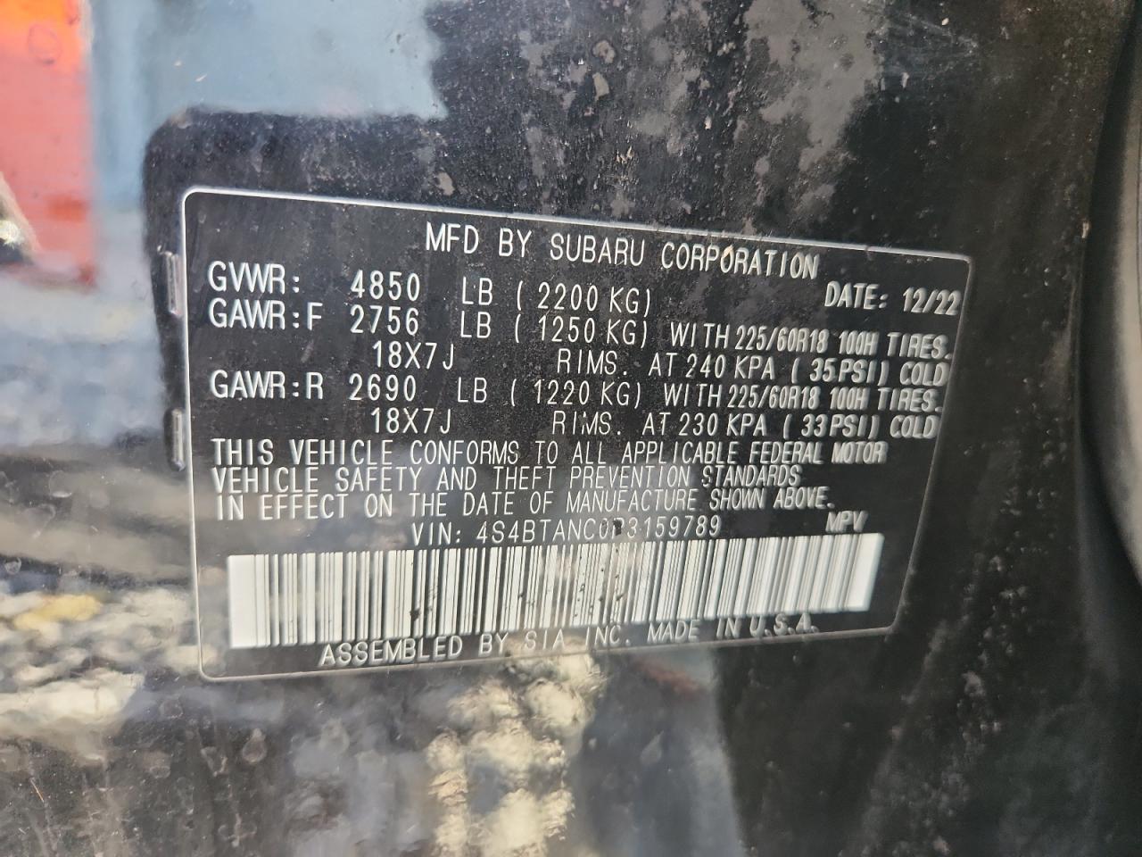 SUBARU OUTBACK LIMITED