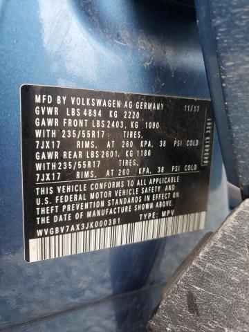 2018 VOLKSWAGEN TIGUAN LIM WVGBV7AX3JK000381