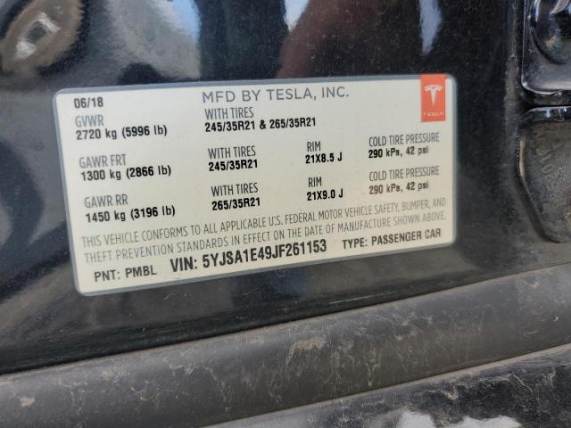 2018 TESLA MODEL S #3284087597
