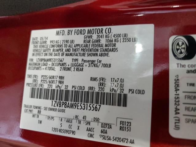 2014 FORD MUSTANG - 1ZVBP8AM9E5315567