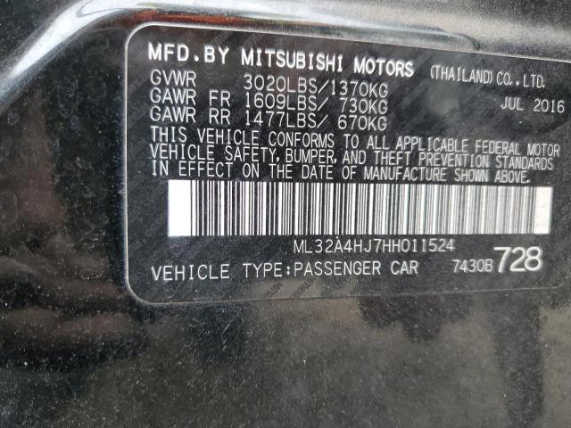 2017 MITSUBISHI MIRAGE SE - ML32A4HJ7HH011524