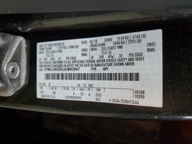 2018 FORD ESCAPE SE - 1FMCU9GD5JUB93847