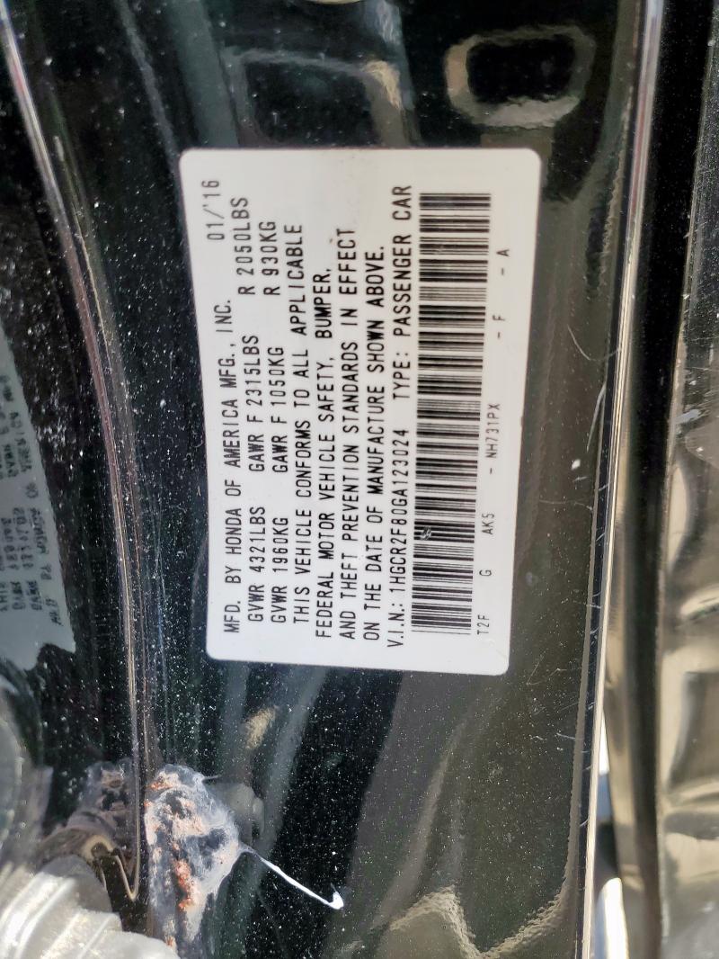 2016 HONDA ACCORD EXL - 1HGCR2F80GA123024