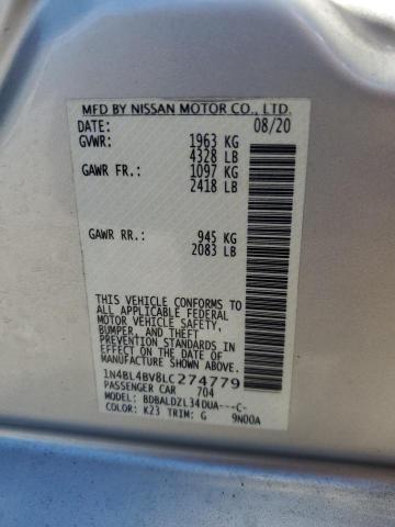 2020 NISSAN ALTIMA S 1N4BL4BV8LC274779