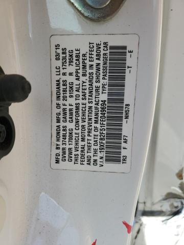 2015 HONDA CIVIC LX #3278636948