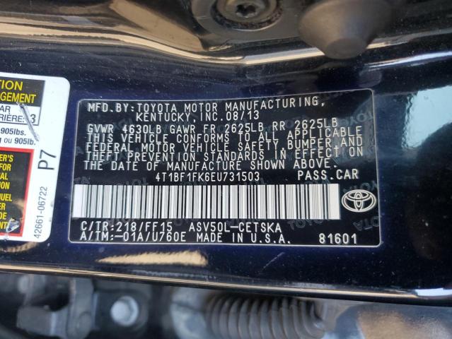 2014 TOYOTA CAMRY L #3310627898