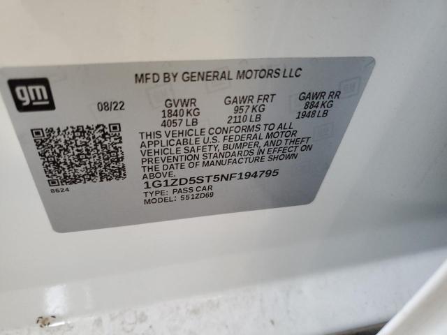 2022 CHEVROLET MALIBU LT - 1G1ZD5ST5NF194795