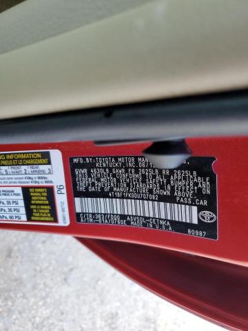 2013 TOYOTA CAMRY L - 4T1BF1FK0DU707082