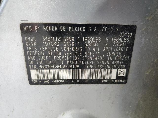 2019 HONDA FIT LX 3HGGK5G45KM726128