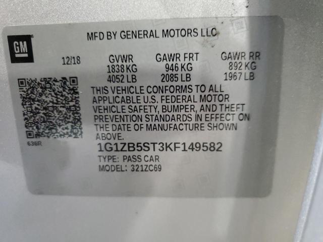 2019 CHEVROLET MALIBU LS - 1G1ZB5ST3KF149582