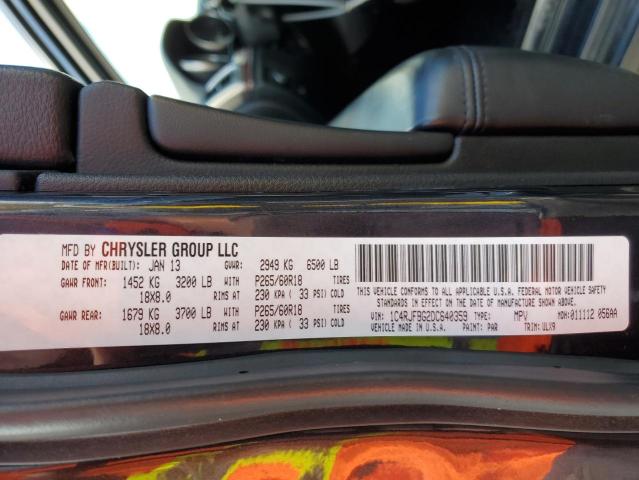 2013 JEEP GRAND CHEROKEE LIMITED - 1C4RJFBG2DC640359