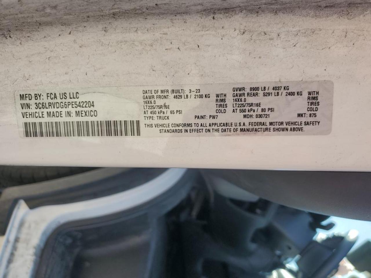 Lot #3315943080 2023 RAM PROMASTER