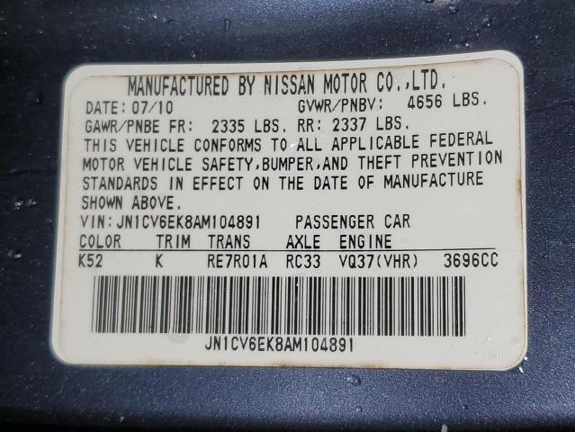 2010 INFINITI G37 BASE #3296326425