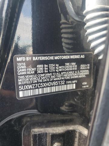 2017 BMW X3 SDRIVE2 5UXWZ7C5XH0V85132