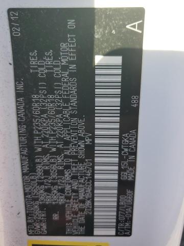 2012 LEXUS RX 350 - 2T2BK1BA6CC146701