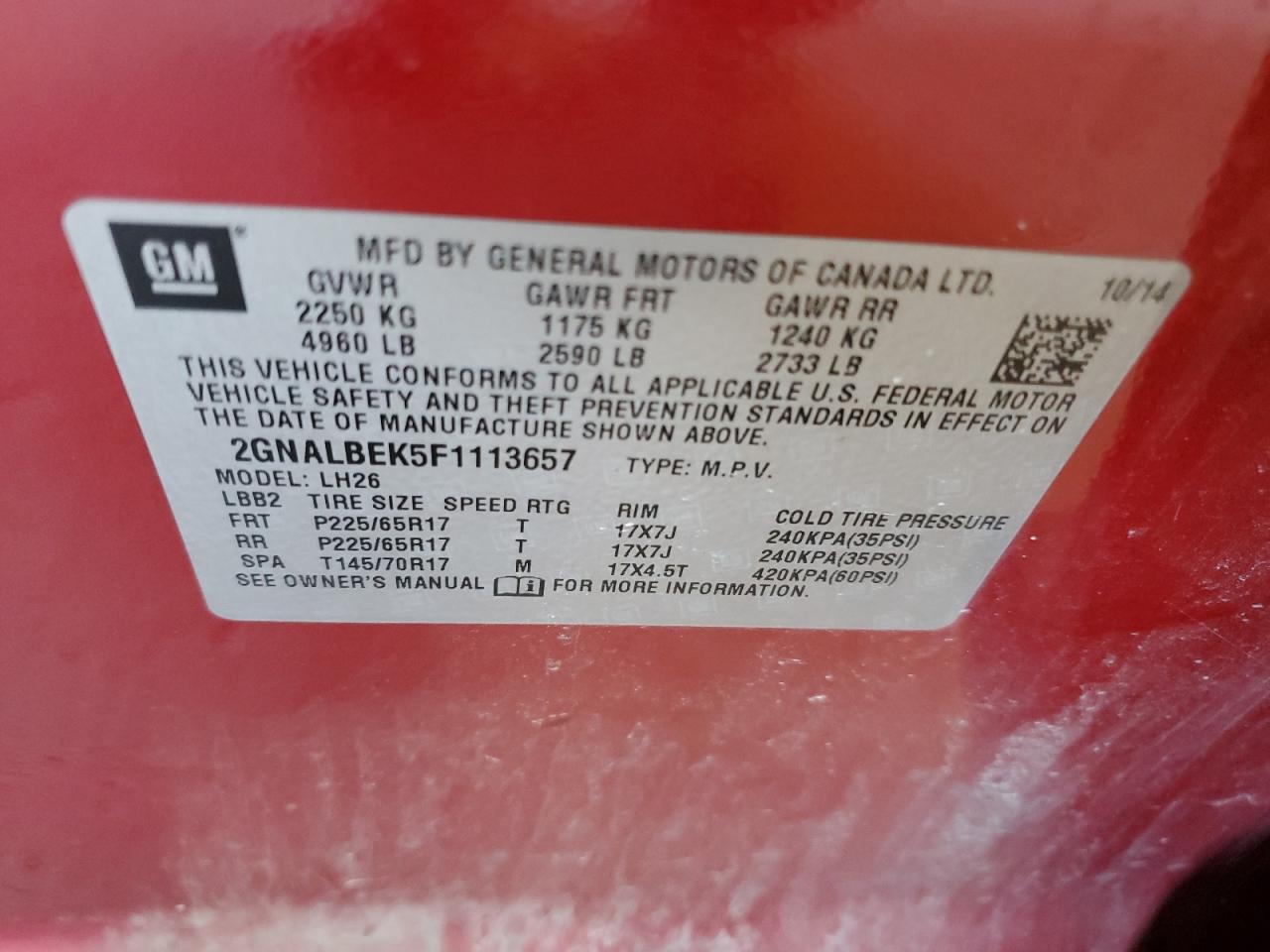 CHEVROLET EQUINOX LT