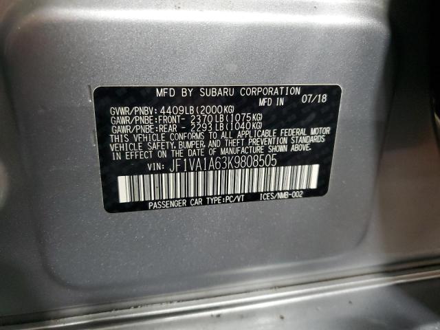 2019 SUBARU WRX - JF1VA1A63K9808505