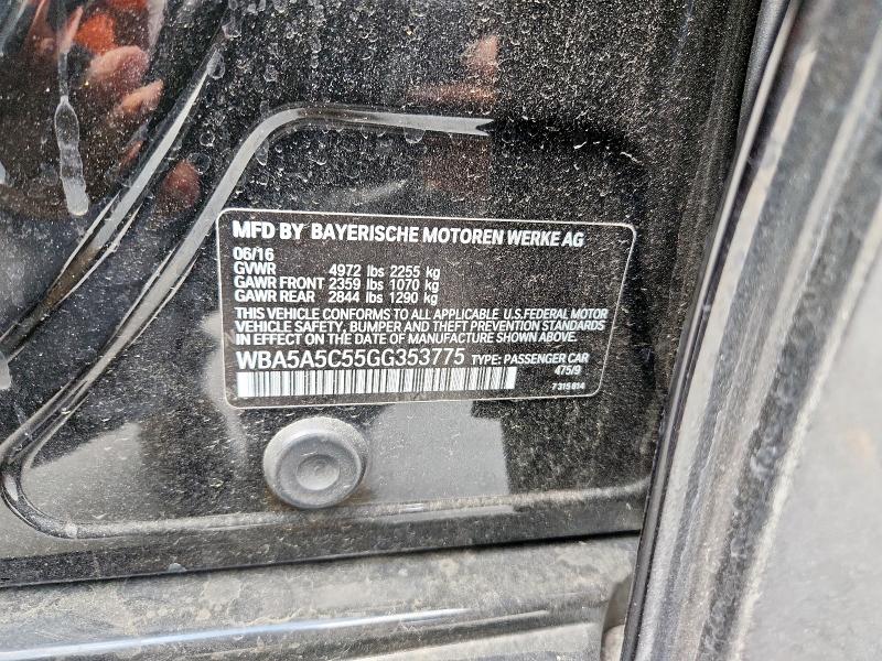 2016 BMW 528 I WBA5A5C55GG353775