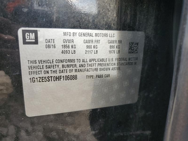 2017 CHEVROLET MALIBU LT - 1G1ZE5ST0HF106088