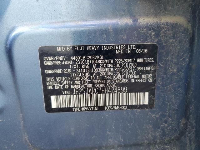 2017 SUBARU FORESTER 2.5I LIMITED - JF2SJARC7HH424699