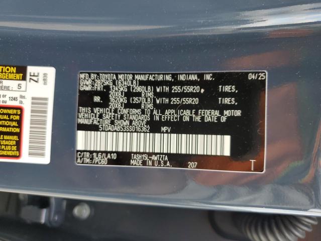 2025 TOYOTA GRAND HIGH 5TDADAB53SS016362