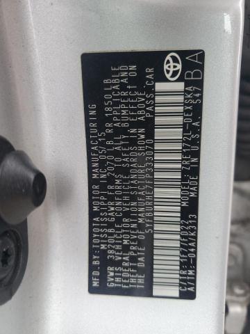 2015 TOYOTA COROLLA L #3292763775