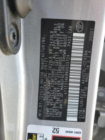 2022 TOYOTA CAMRY NIGH 4T1T31AK8NU033124