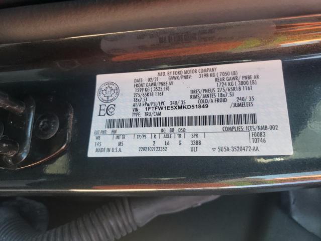 2021 FORD F150 SUPER - 1FTFW1E5XMKD51849