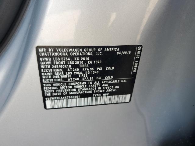 2019 VOLKSWAGEN ATLAS SE #3290099273