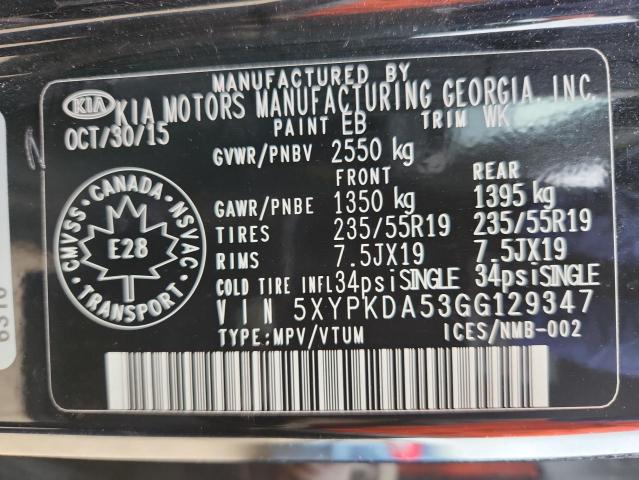 2016 KIA SORENTO SX - 5XYPKDA53GG129347