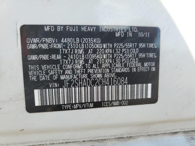 2012 SUBARU FORESTER 2 - JF2SHADC2CH416084